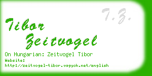 tibor zeitvogel business card